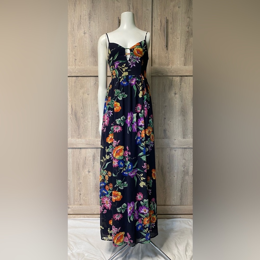 Express Adjustable Spaghetti Strap Navy With Brig… - image 1